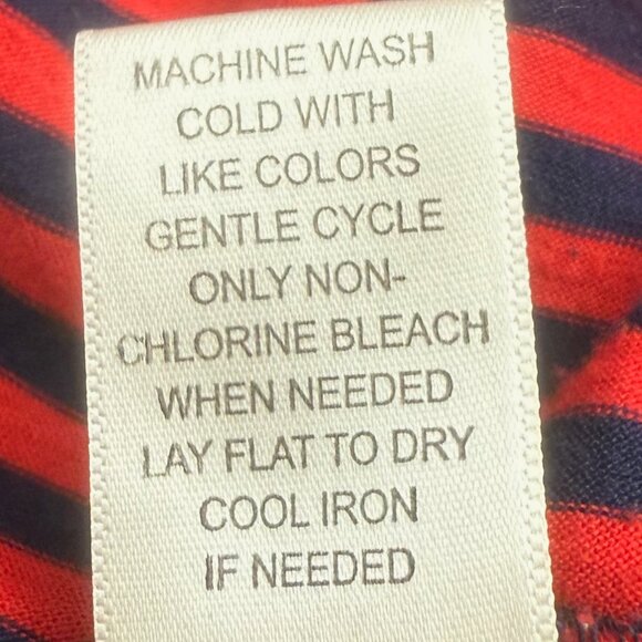 Studio Petite JPR Red Blue Nautical Stripe 3/4 Balloon Sleeve Shirt Size SP - Picture 7 of 7